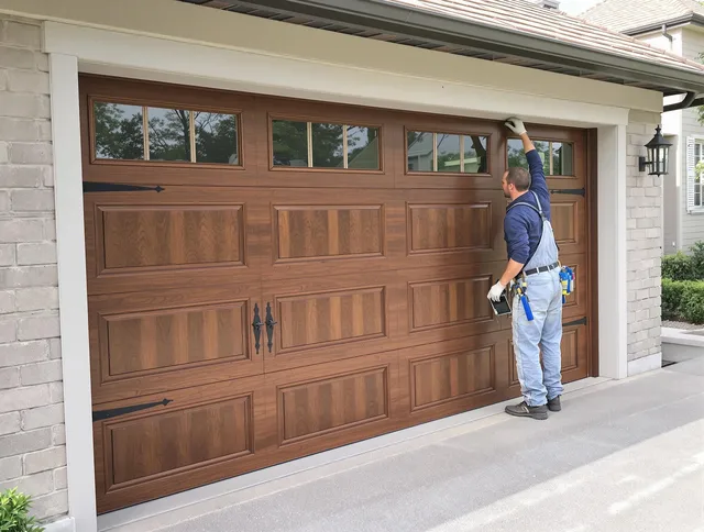 Custom garage door showcase by Stonington Garage Door Repair in Stonington