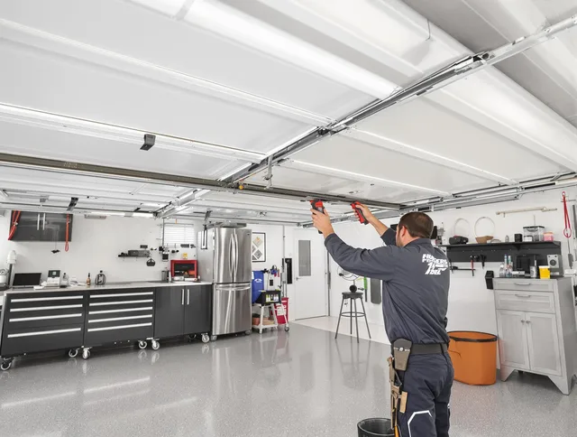 Overhead garage door repair service by Stonington Garage Door Repair in Stonington